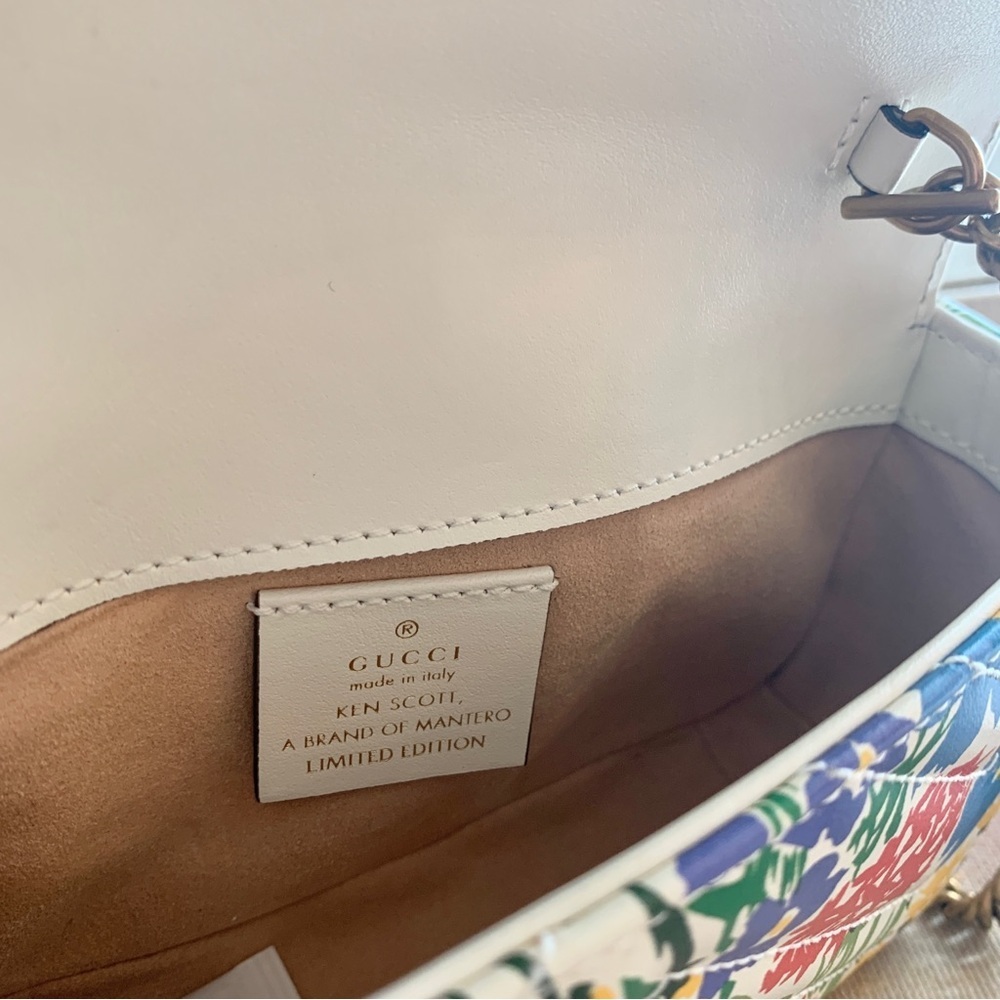 🌼 GUCCI Ken Scott GG Marmont Super Mini Bag in Floral Print Limited Edition - Picture 6 of 16